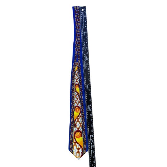 Ruch Limbaugh No Boundaries Collections Blue Silk Abstract Tie Vibrant Pattern - Picture 6 of 7